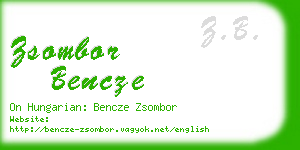zsombor bencze business card
